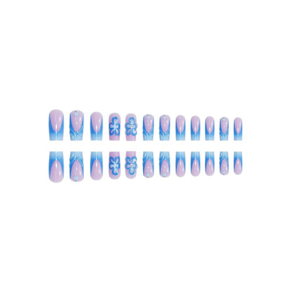 Artistic Floral Acrylic Press-On Nails Acalora