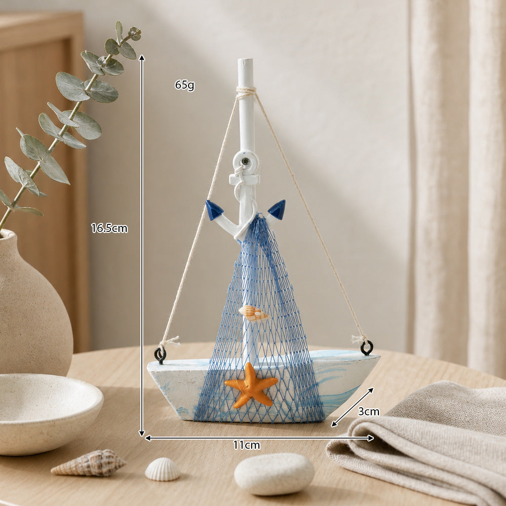 Maritime Sailboat Center Piece
