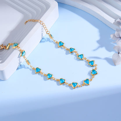 Heart-Shaped Charm Bracelet Acalora