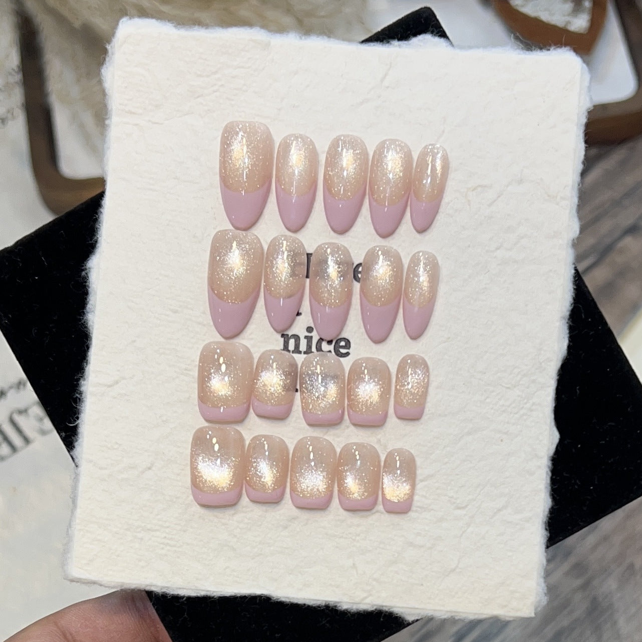 Dreamy Glittery Press-On Nail Set Acalora