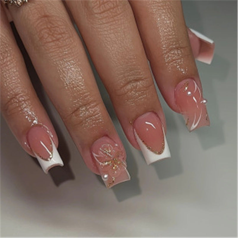 Artistic Press-On Nail Set with Premium Embellishments Acalora
