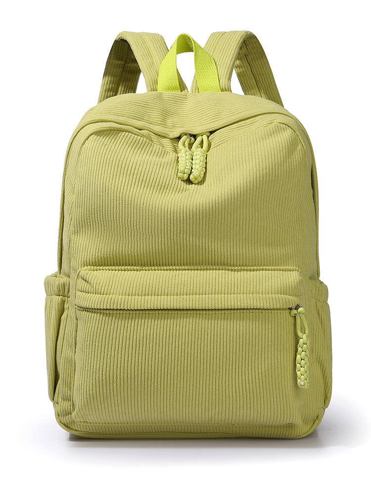 Textured Fabric Multi-Compartment Backpack Acalora