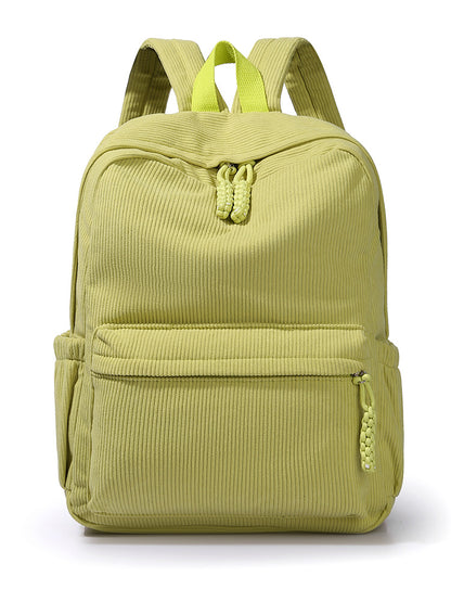 Textured Fabric Multi-Compartment Backpack Acalora