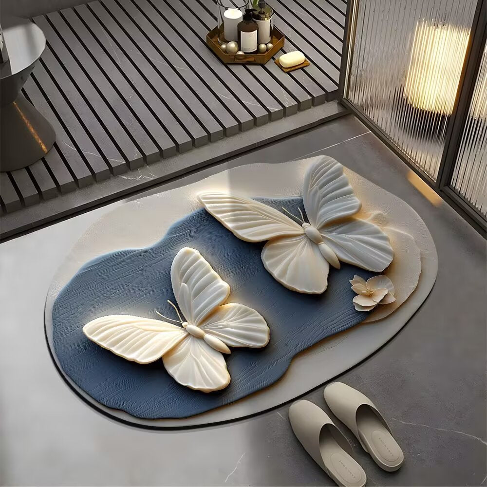 Decorative Butterfly Bath Mat