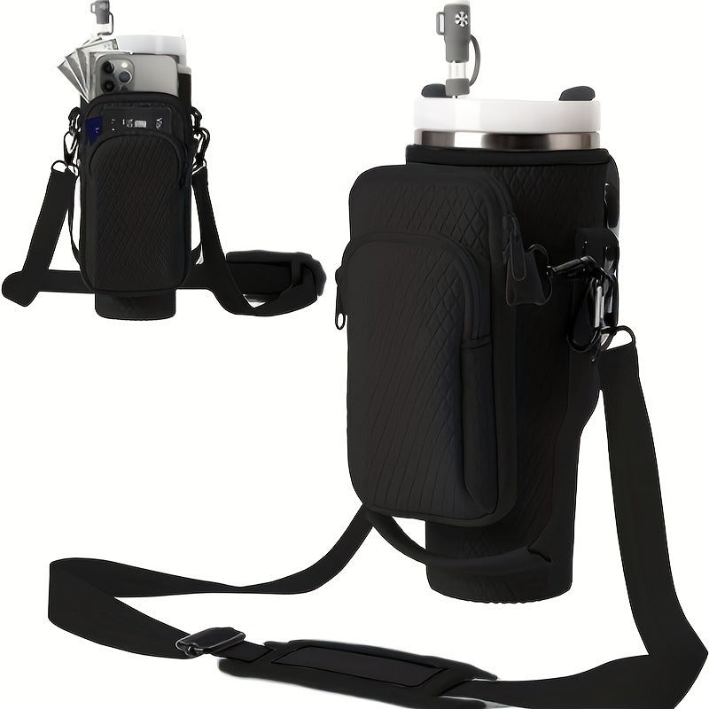 Ladies trendy and sparkling drinking bottle with shoulder bag Bowlift