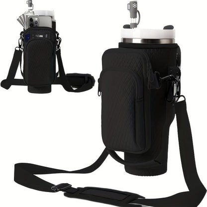 Ladies trendy and sparkling drinking bottle with shoulder bag Bowlift