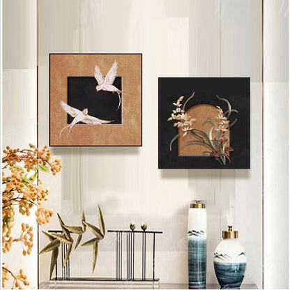 Floral framed artwork
