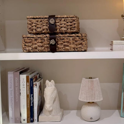 Handcrafted Storage Box Made of Braided Natural Material Acalora