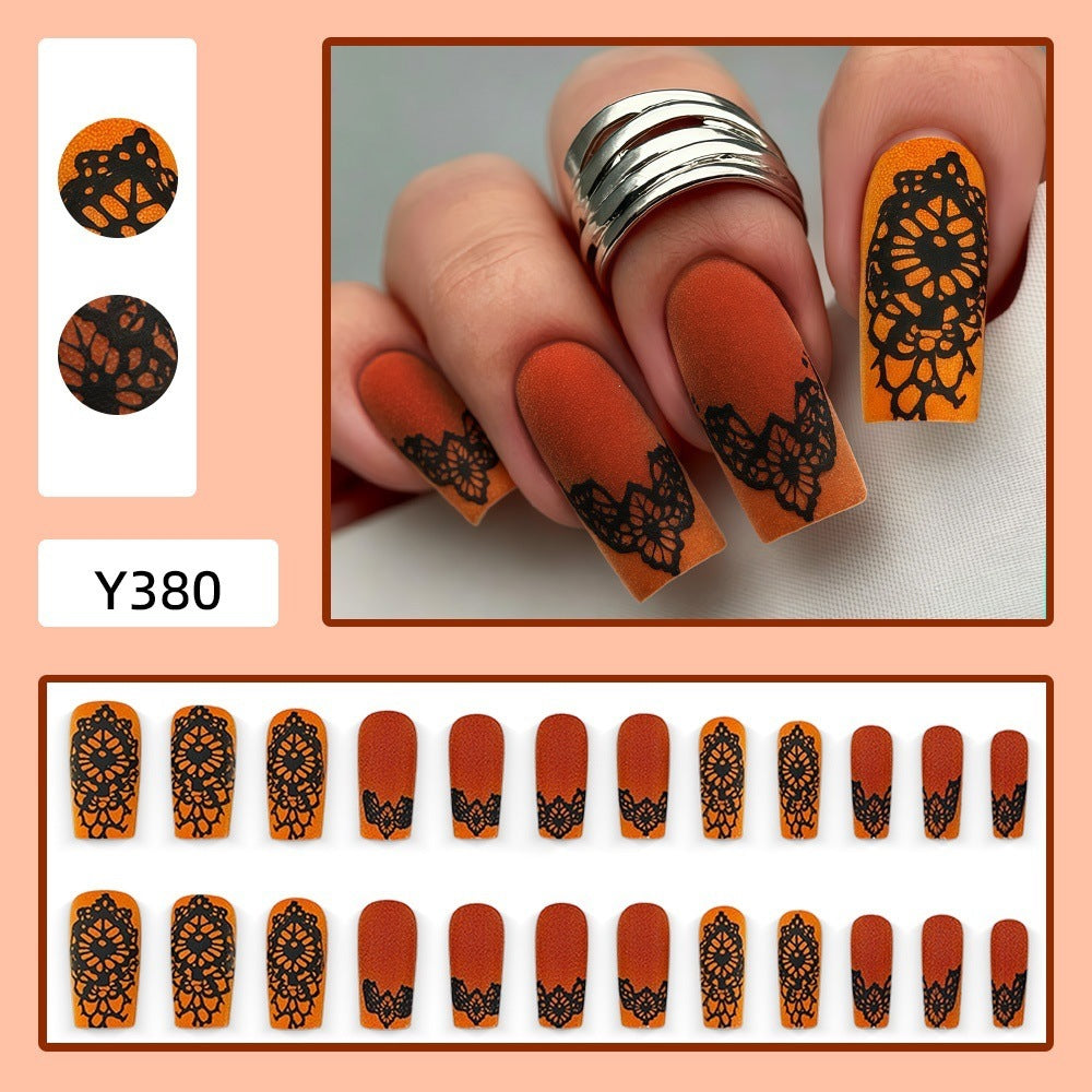 Artificial nails with floral tips pattern Acalora