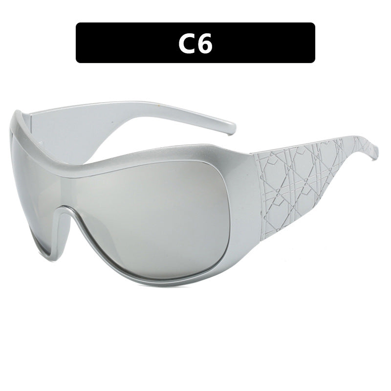 Women's sports sunglasses with wide protective frame and polarized lenses Skanto
