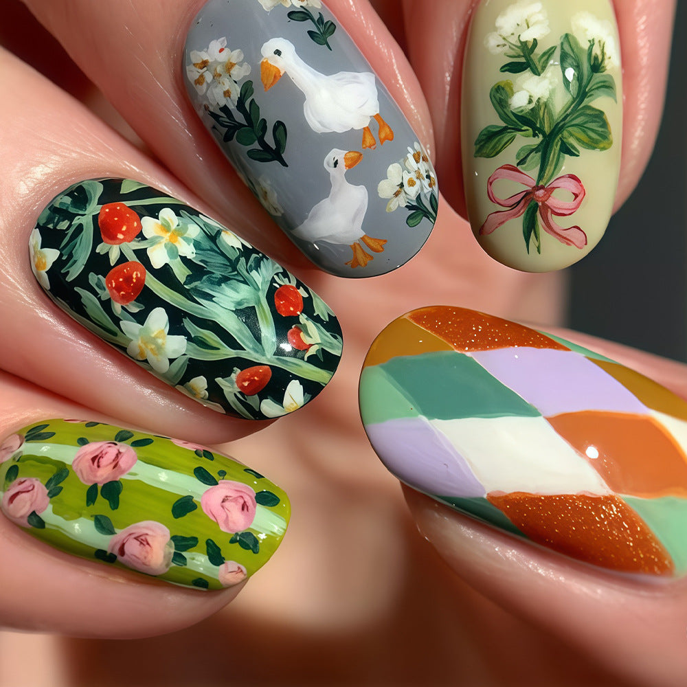 Seasonal Themed Press-On Nail Art Set Acalora