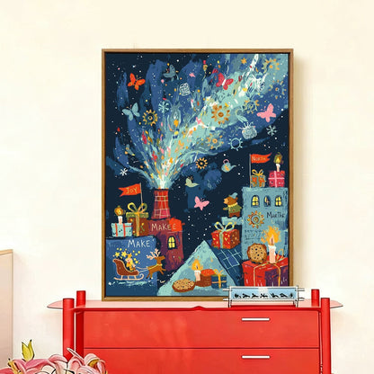 Whimsical Holiday-Themed Wall Art