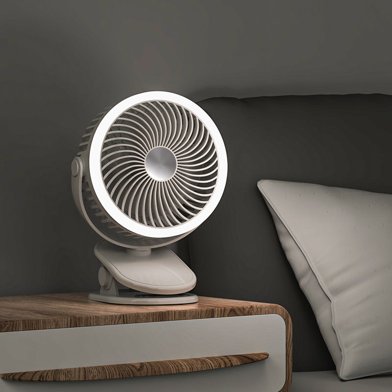 Ladies' table fan with integrated LED lighting Brehn