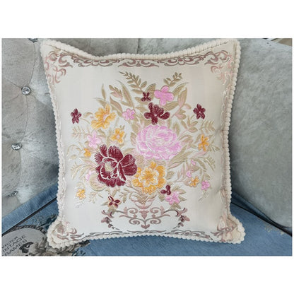 Decorative Embroidered Throw Pillow