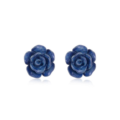 Women's lightweight star earrings with enamel flag design and fishhook Kalsten