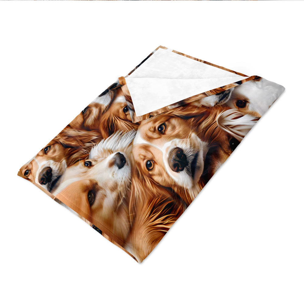 Unisex Cozy Dog-Themed Fleece Throw Blanket