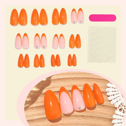 Elegant Press-On Nail Set with Mixed Designs Acalora