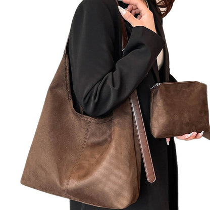 Soft Suede Hobo Shoulder Bag Acalora