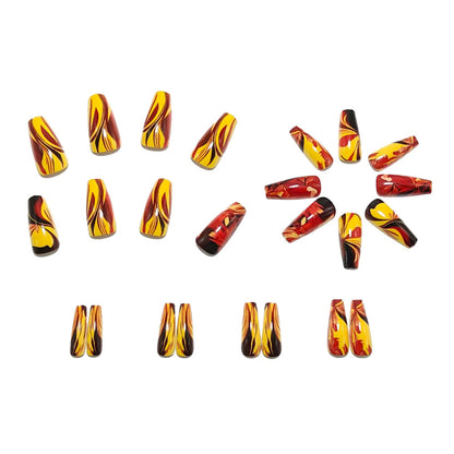 Artificial nails with autumn leaf design Acalora