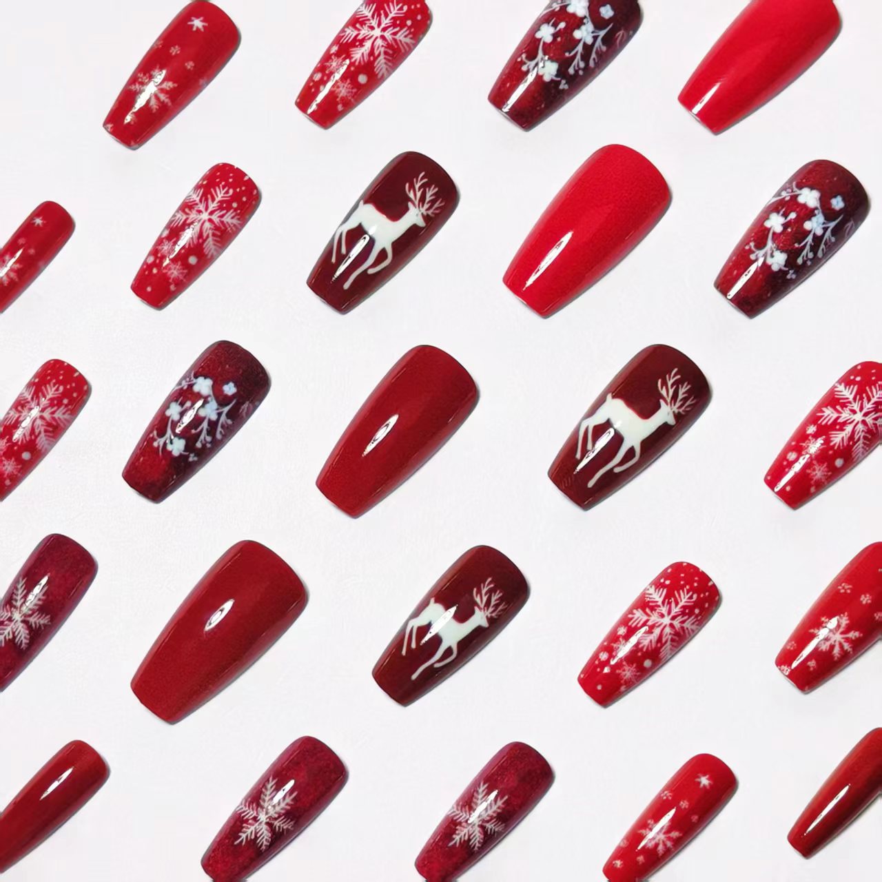 Festive Winter-Themed 3D Nail Art Acalora