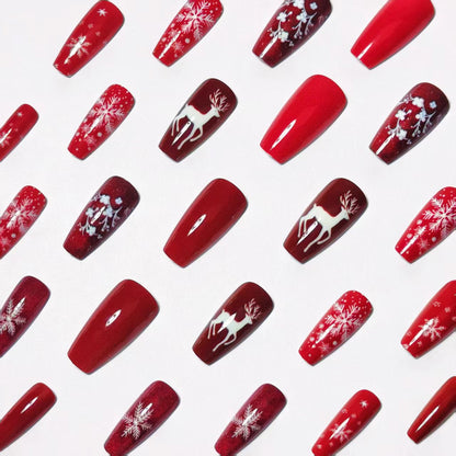 Festive Winter-Themed 3D Nail Art Acalora