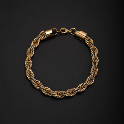Braided Gold Statement Bracelet Acalora