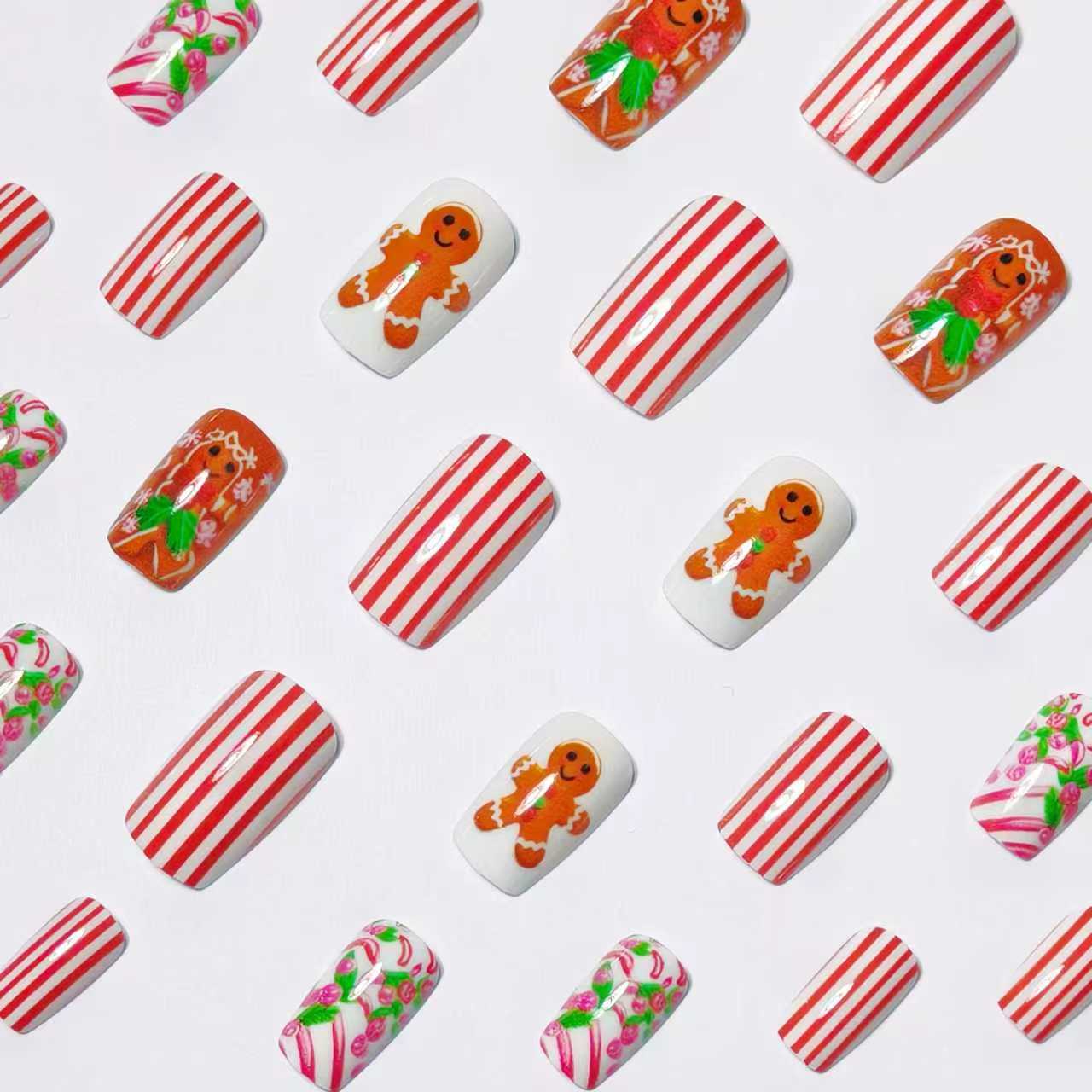 Festive Holiday Gingerbread Nail Art Acalora