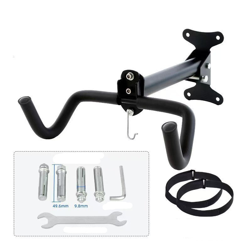 Heavy-Duty Wall-Mounted Bicycle Storage Hook with Padded Dual Arms and Fixed Foldable Mount Kalsten