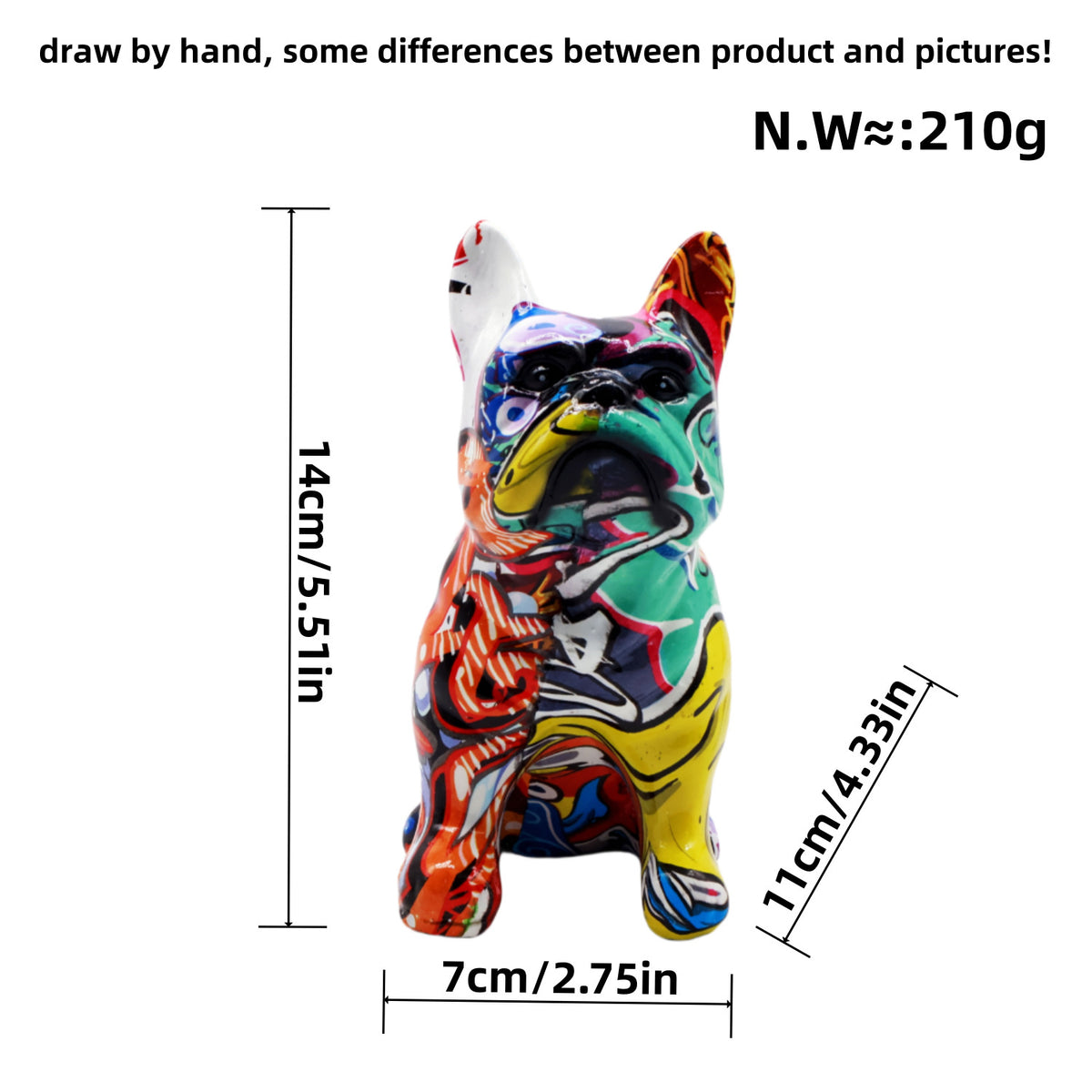 Artistically designed bulldog figure Acalora