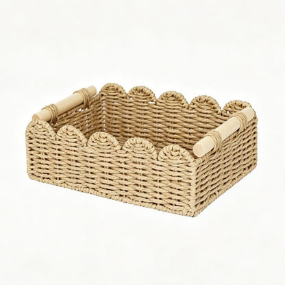Decorative storage basket with wave edge Acalora