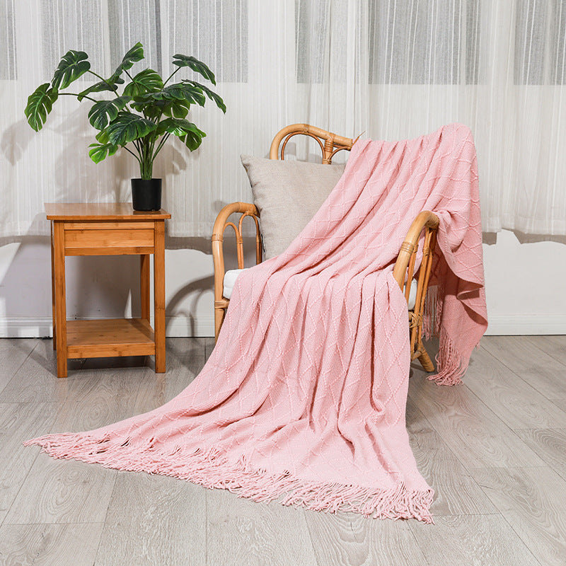 Woven Textured Throw Blanket