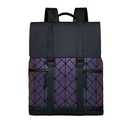 Geometric Pattern Rolltop Backpack Acalora