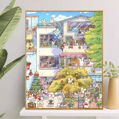 Playful Cartoon-Themed Art Canvas