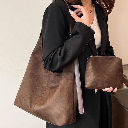 Soft Suede Hobo Shoulder Bag Acalora