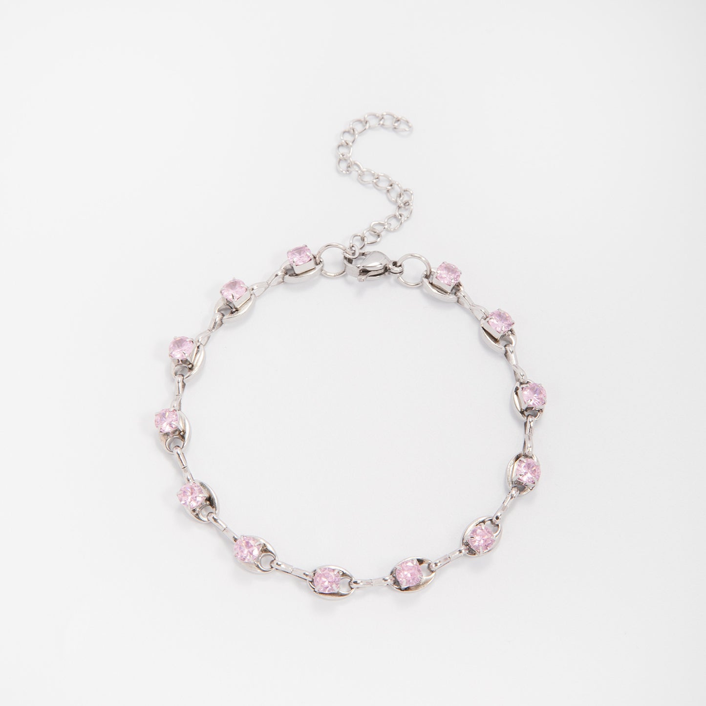 Elegant Gemstone Accent Link Bracelet Acalora