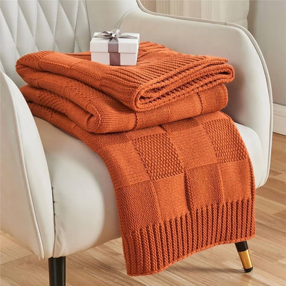 Textured Knit Throw Blanket