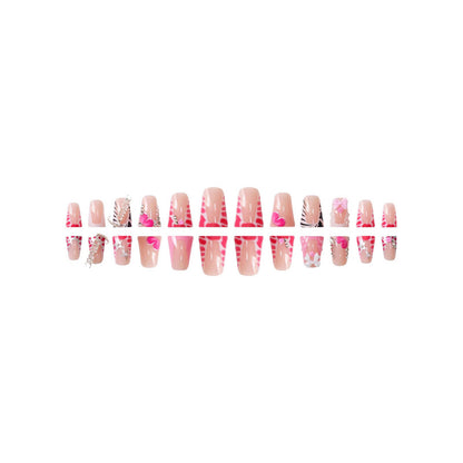 Floral Design Press-On Nail Set Acalora