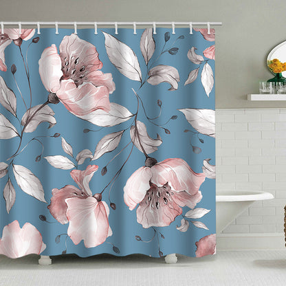 Floral Print Shower Curtain