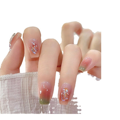 Premium Glitter Ombre Press-On Nail Set Acalora