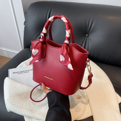 Stylish Scarf-Embellished Handbag Acalora