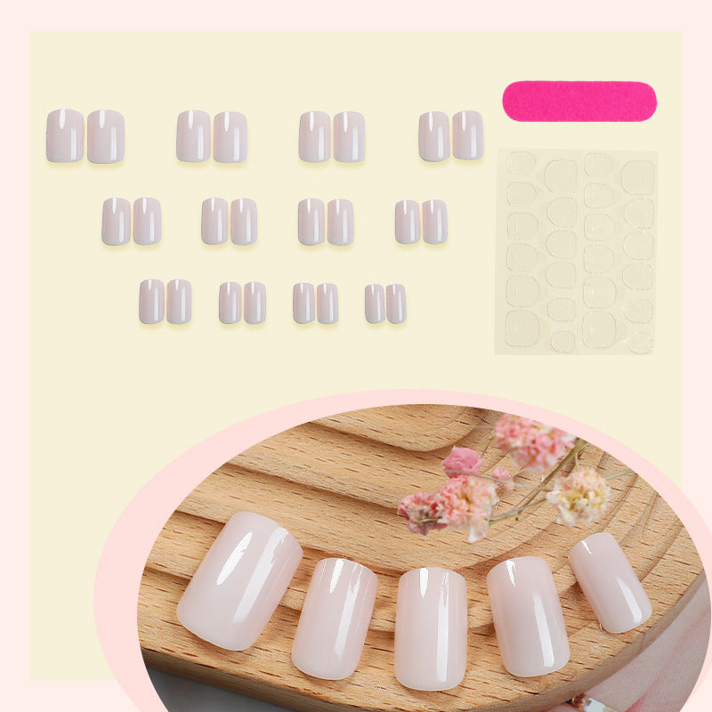 Elegant Press-On Nail Set with Stylish French Tip Design Acalora