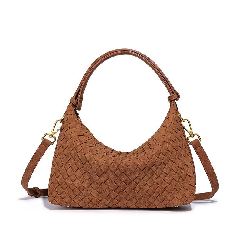 Woven Suede Hobo Bag Acalora
