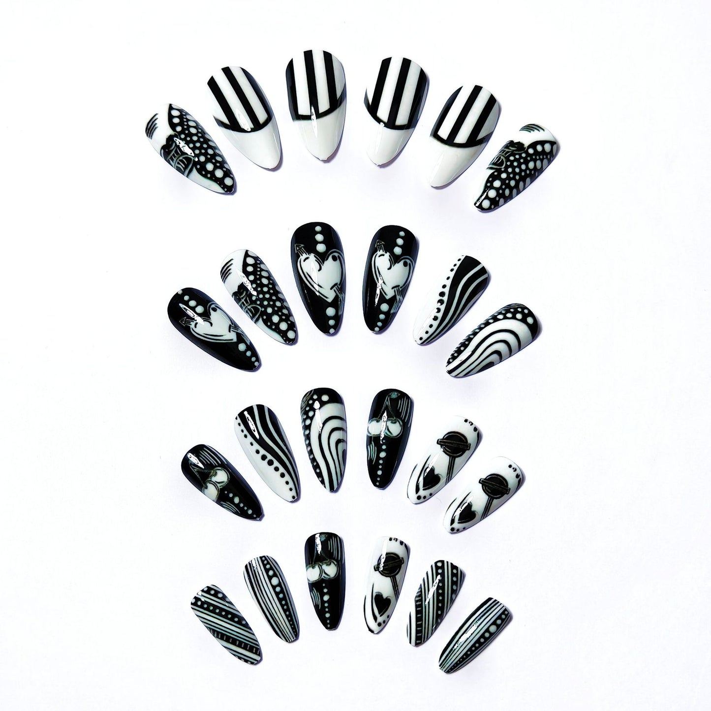Artistic Pointed Nail Art Acalora