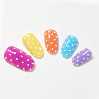 Playful Polka Dot Nail Wraps Acalora