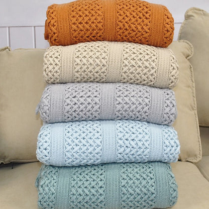 Textured Weave Throw Blanket