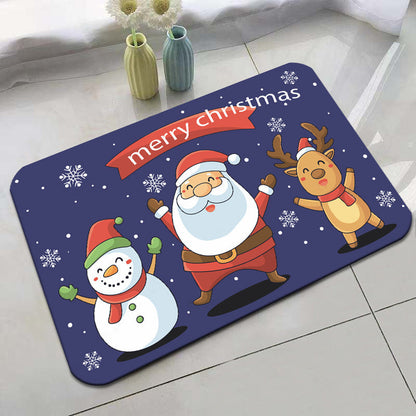 Festive Holiday-Themed Bath Mat