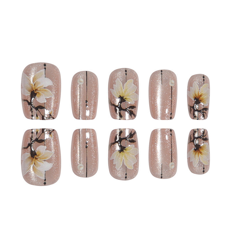 Floral Art Press-On Nail Tips Acalora