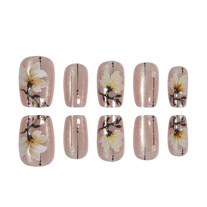 Floral Art Press-On Nail Tips Acalora