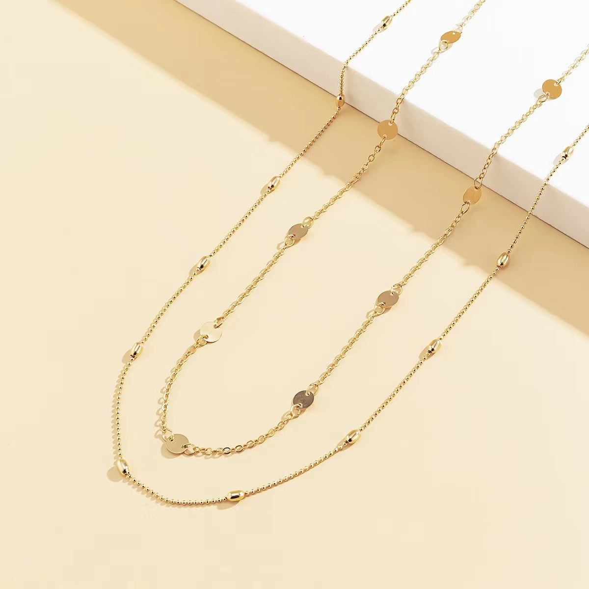Layered Chain Necklace Acalora