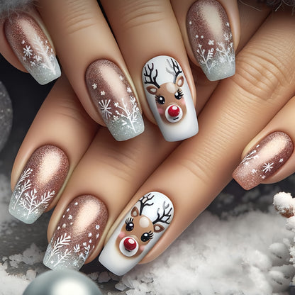 Festive Themed Press-On Nail Art Acalora